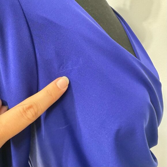 New Alex Evenings Petite Pearl Embellished Top Size SP Blue Women’s - Picture 7 of 13